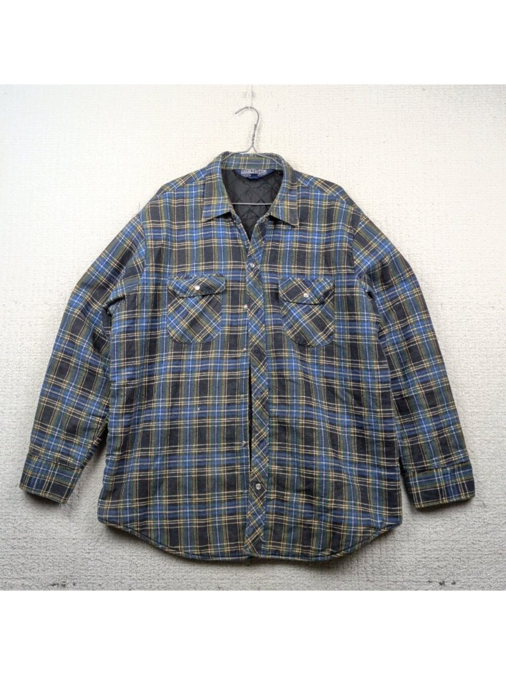 Vintage Doublewear Pearl Snap Flannel Quilted Lined Jacket Workwear Sz XL Read